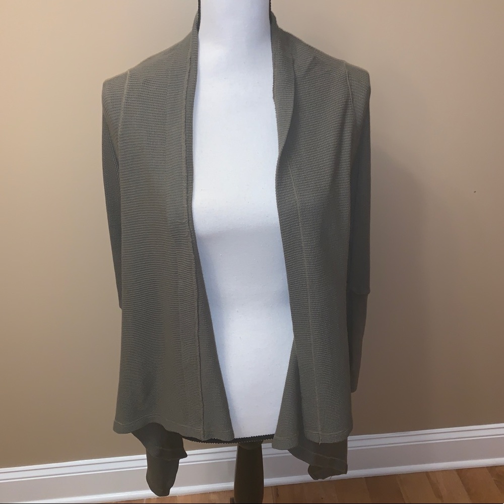 Splendid Thermal Army Green Cardigan Size XS/S